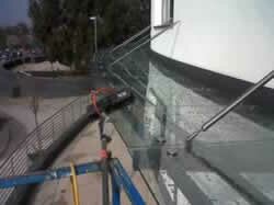 Glass canopy cleaning